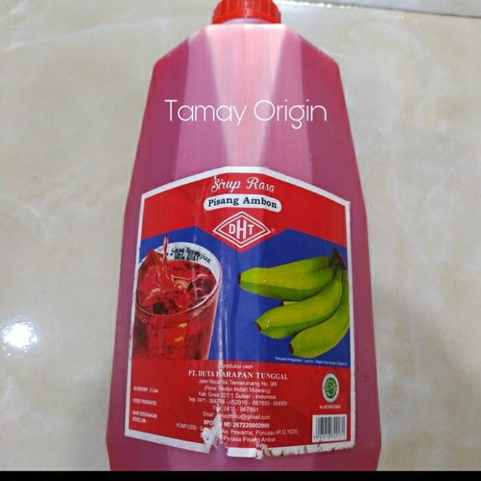 Jual Syrup Dht Pisang Ambon Ltr Asli Makassar Sirup Pisang Ijo Merah