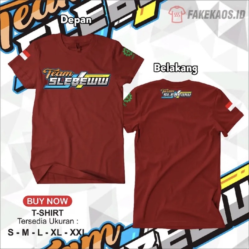 Jual Kaos TEAM SLEBEW Original Tebal Bahan Combed 24s Shopee Indonesia