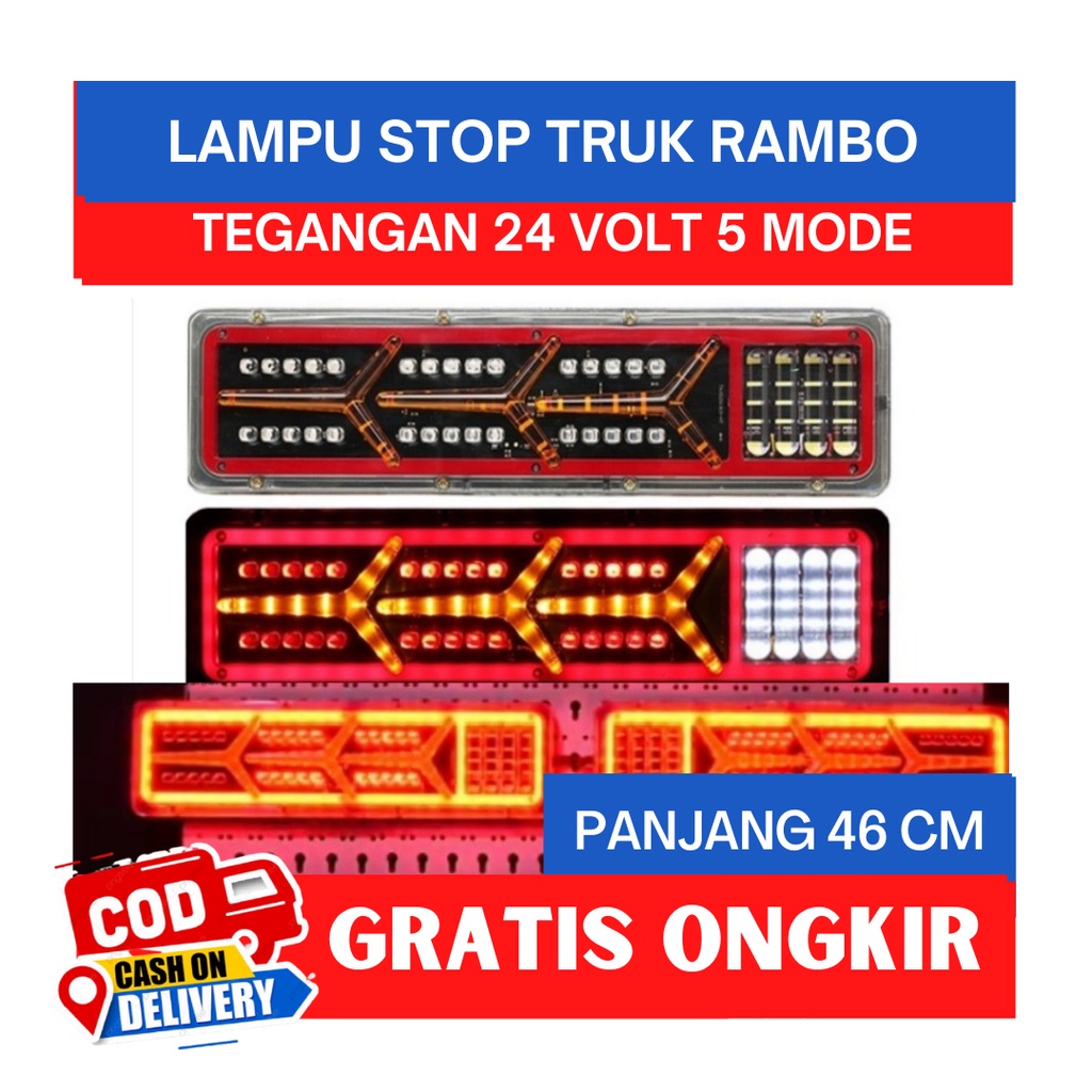 Jual LAMPU LAMBORGINI VARIASI STOPLAMP LED MOBIL TRUK TRUCK STOP LAMP