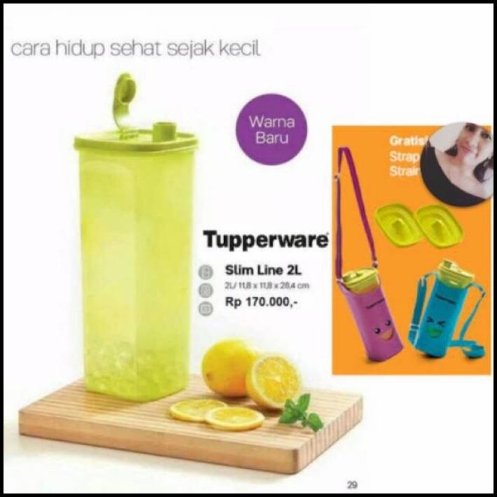 Jual Tupperware Slim Line Ltr L Free Tas Botol Minum Shopee Indonesia