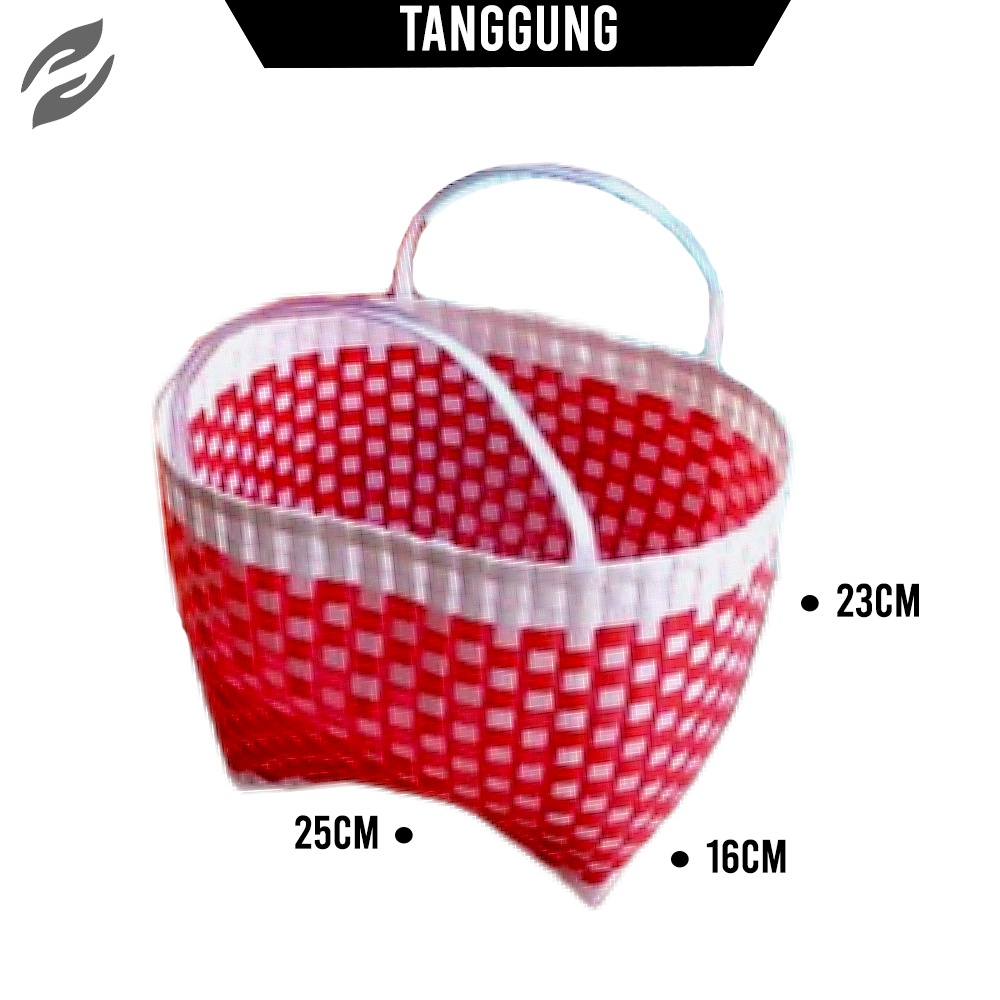 Jual Itas Tas Anyaman Plastik Belanja Serbaguna Motif Oval Tanggung