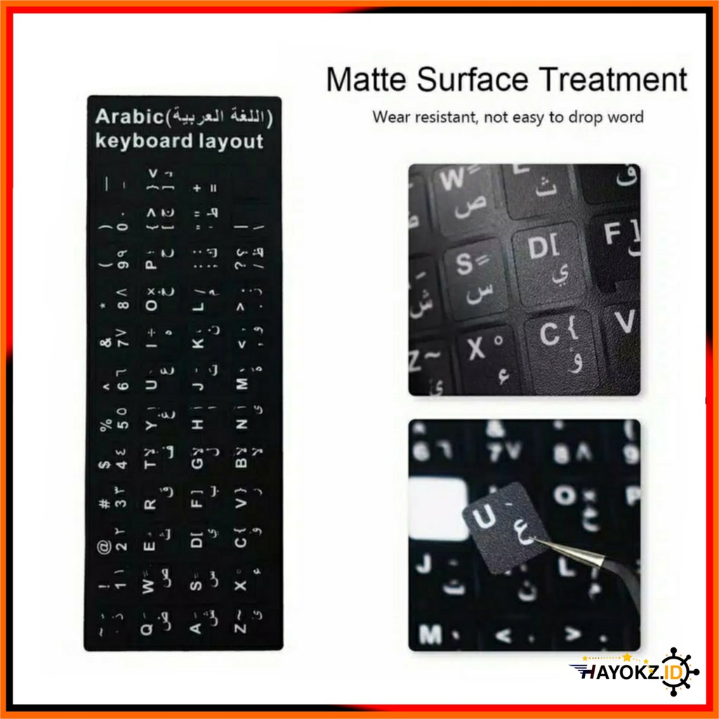 Jual Stiker Keyboard Arab Waterproof Laptop Keyboard Arabic Stickers