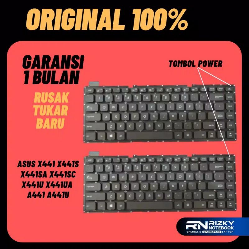 Jual Keyboard Kibord Laptop ASUS X441 X441S X441SA X441SC X441U X441UA