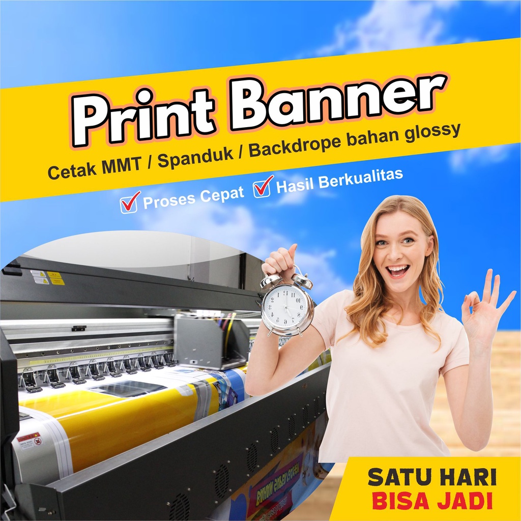 Jual Cetak Banner Spanduk Baliho Backdrop Mmt Bahan Berkualitas Super Glossy Indonesia Shopee