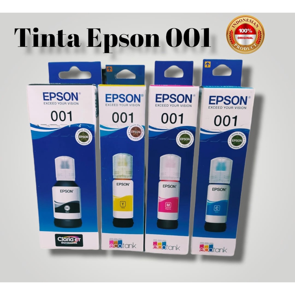 Jual Tinta Epson 001 1 Set Original Shopee Indonesia