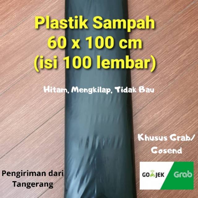 Kantong Plastik Hitam Besar 60x100 Isi 100 Untuk Sampah Dan Packing