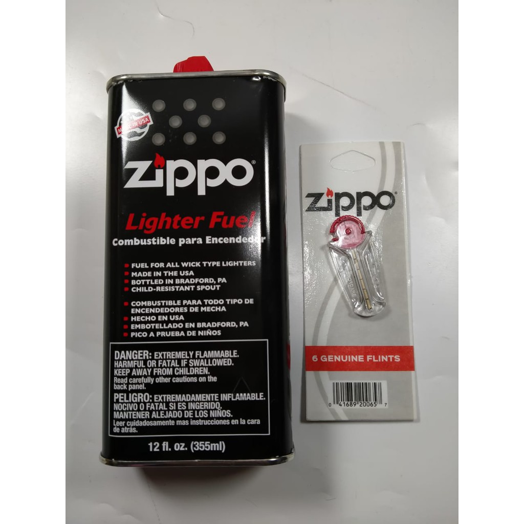 Jual Paket Minyak Korek Zippo 355ml Batu Zippo Flint Minyak Zippo