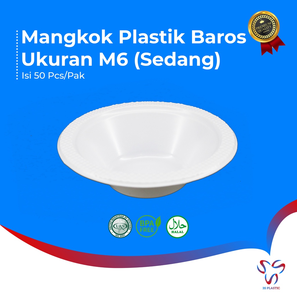 Jual MANGKOK PLASTIK UKURAN M6 SEDANG MANGKOK PESTA ULANG TAHUN