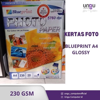 Jual Kertas Foto Blueprint A Glossy Gsm Shopee Indonesia