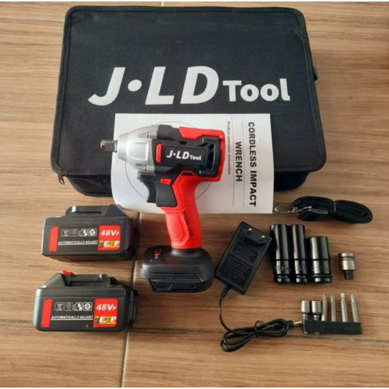 Jual Bor Buka Baut Cordless Impact Wrench Jld V Batrei Brushless