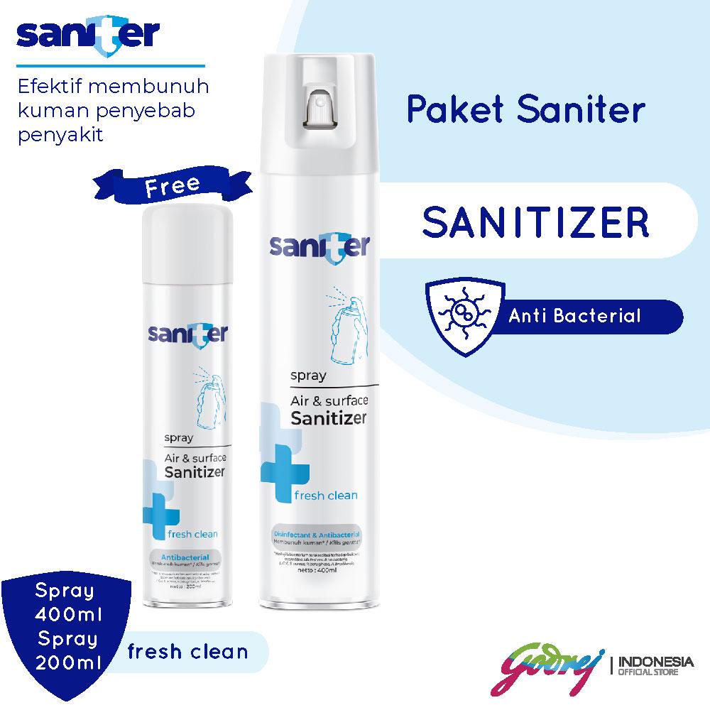 Jual Saniter Air Sanitizer Aerosol 400 Ml FREE Saniter Air Sanitizer