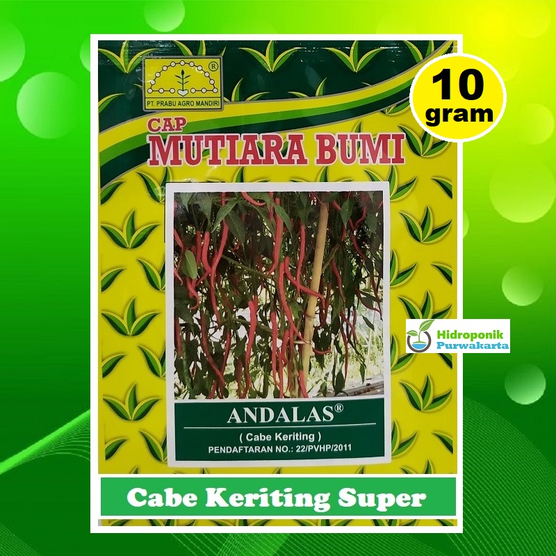 Jual Benih Cabai Cabe Keriting Andalas Isi Gram Cap Mutiara Bumi