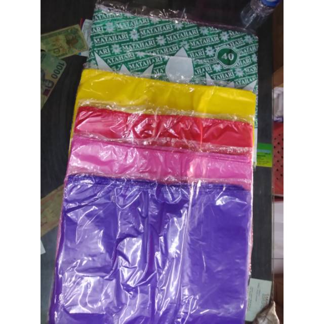 Jual Kantong Plastik KRESEK ASOI WARNA WARNI JUMBO BESAR HD40 Uk 40