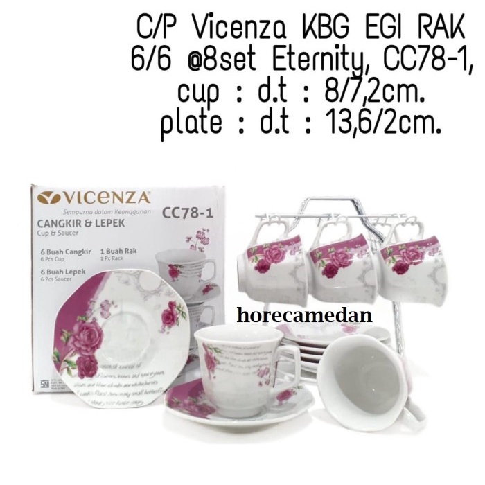 Jual Cangkir Piring Set Vicenza Dengan Rak Eternity CC78 1 6pc Shopee