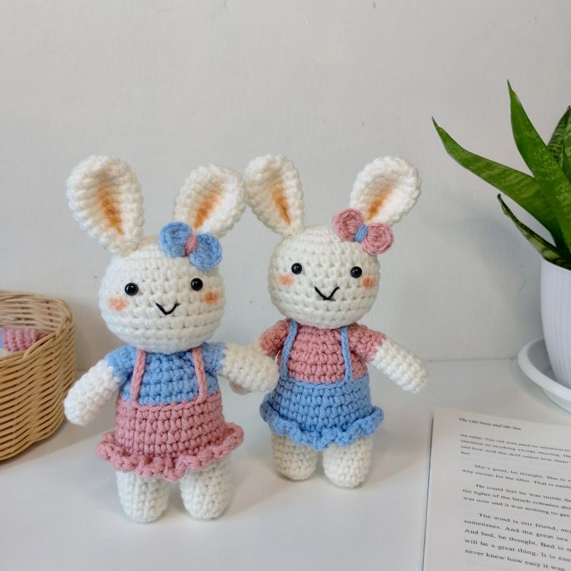 Jual Amigurumi Bunny Boneka Rajut Kelinci Shopee Indonesia