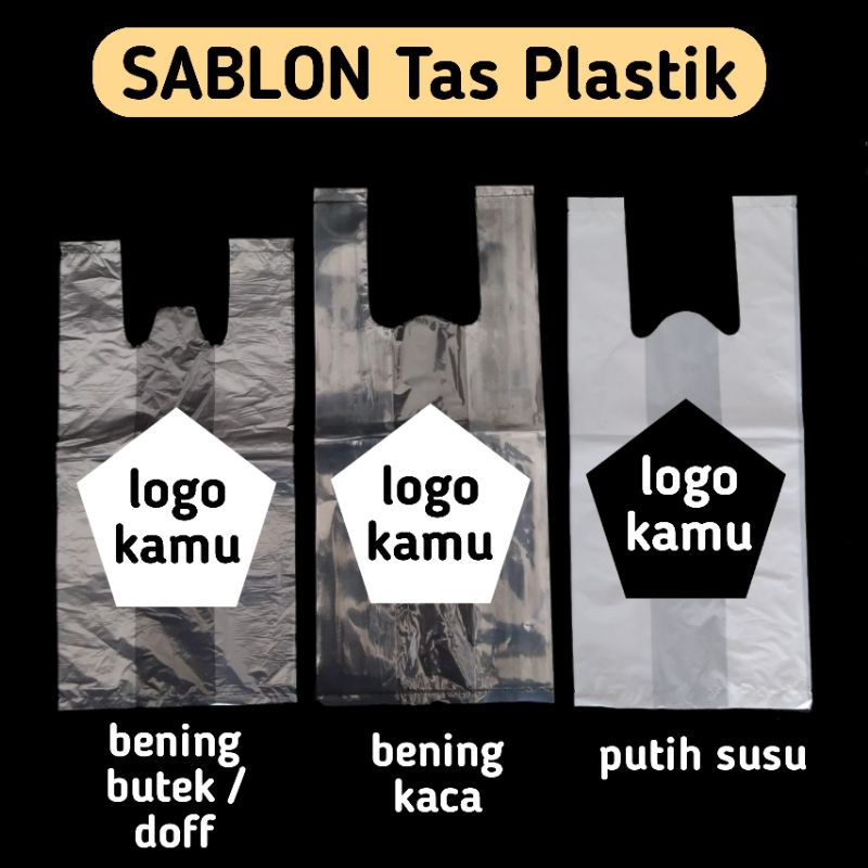 Jual Sablon Custom Tas Plastik Kresek Plastik Bening Pe Transparan