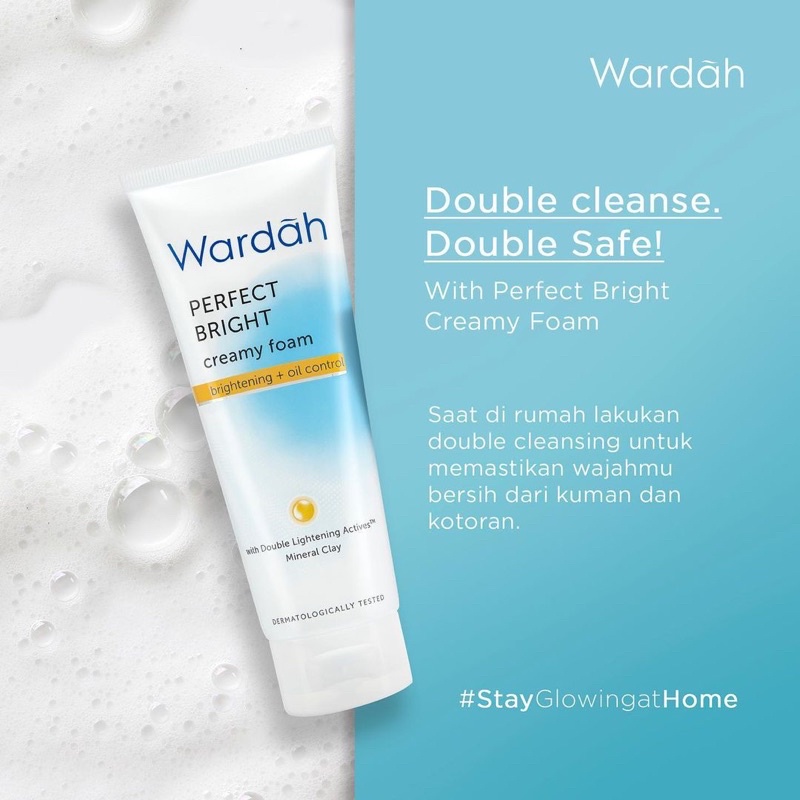 Jual Wardah Perfect Bright Creamy Foam Brightening Oil Control Kemasan