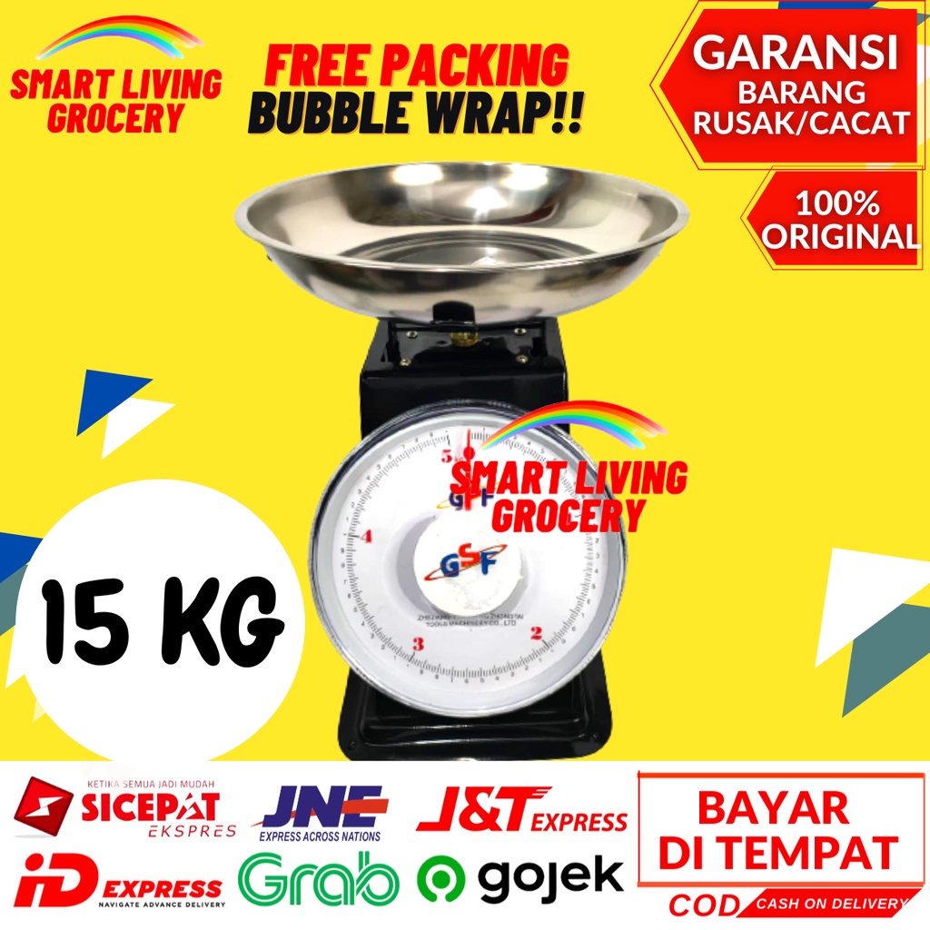 Jual TIMBANGAN KUE DUDUK ANALOG 15 KG GSF 4315 TIMBANGAN BERAT KUE KOPI