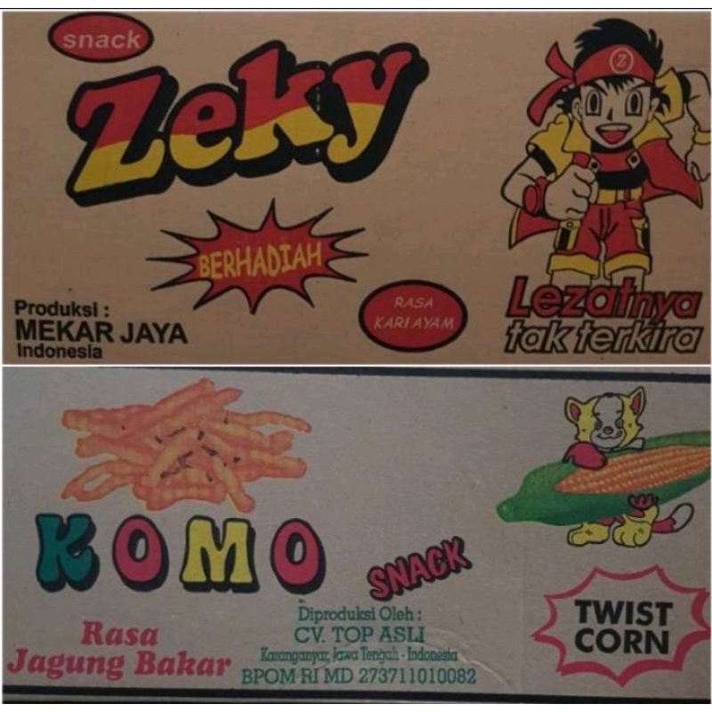 Jual Dus Chiki Komo Zeky Dus Isi Bungkus Snack Ciki Ciki