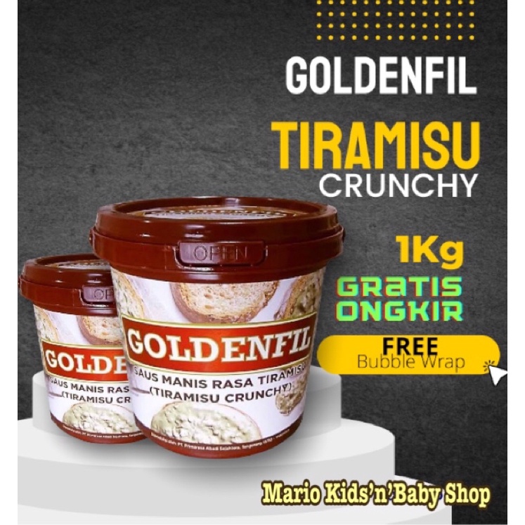 Jual GOLDENFIL TIRAMISU CRUNCHY 1kg Tersedia Kemasan 250gr Shopee