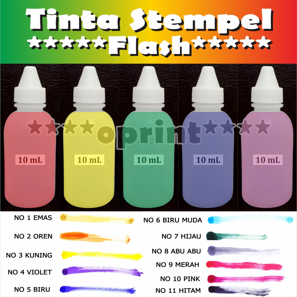 Jual Tinta Stempel Flash Otomatis Ml Kualitas Terjamin Shopee