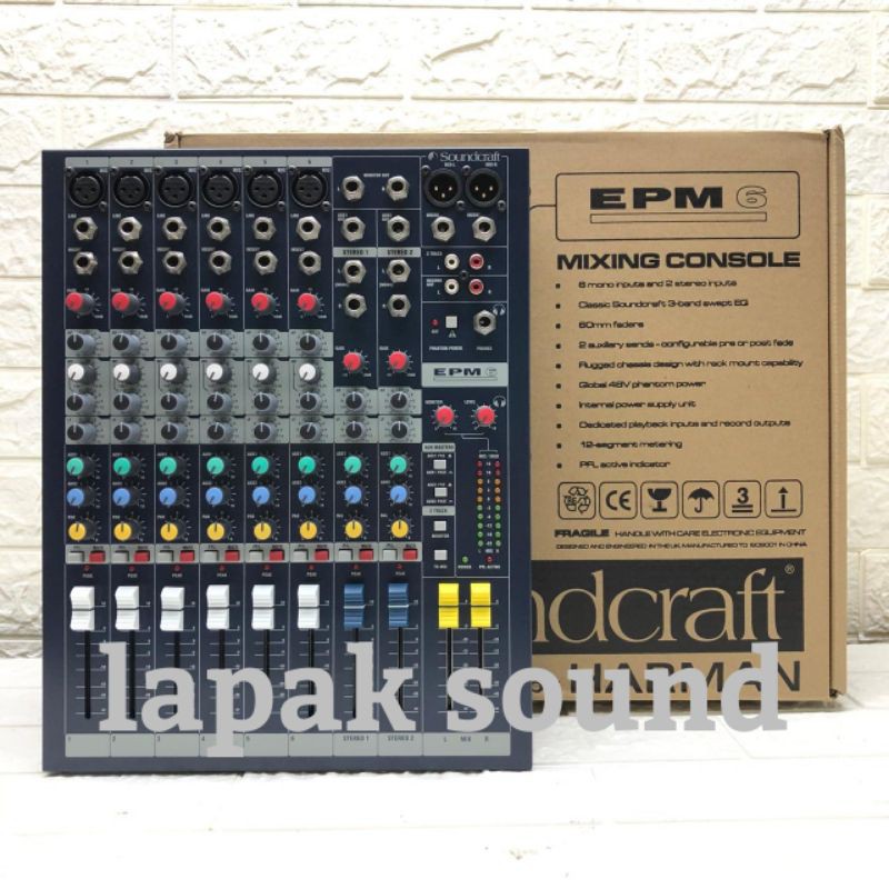 Jual Mixer Soundcraft EPM 6 Original 6 Channel Shopee Indonesia