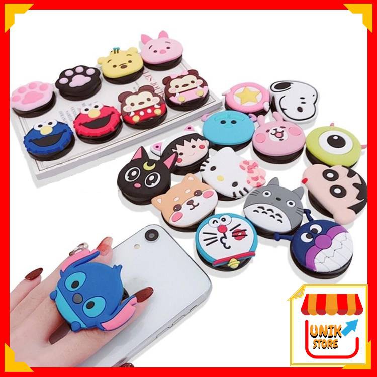 Jual UNIK 469 Pop Socket HP 3D Karakter Cartoon Pop Socket 3D Pop