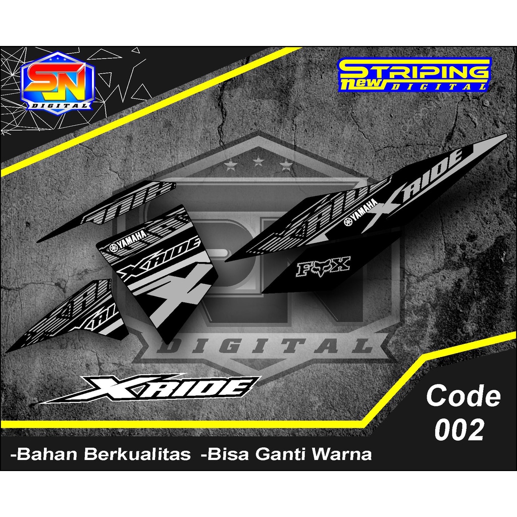 Jual Stiker Sticker Setiker Striping Motor Yamaha X Ride Variasi Keren