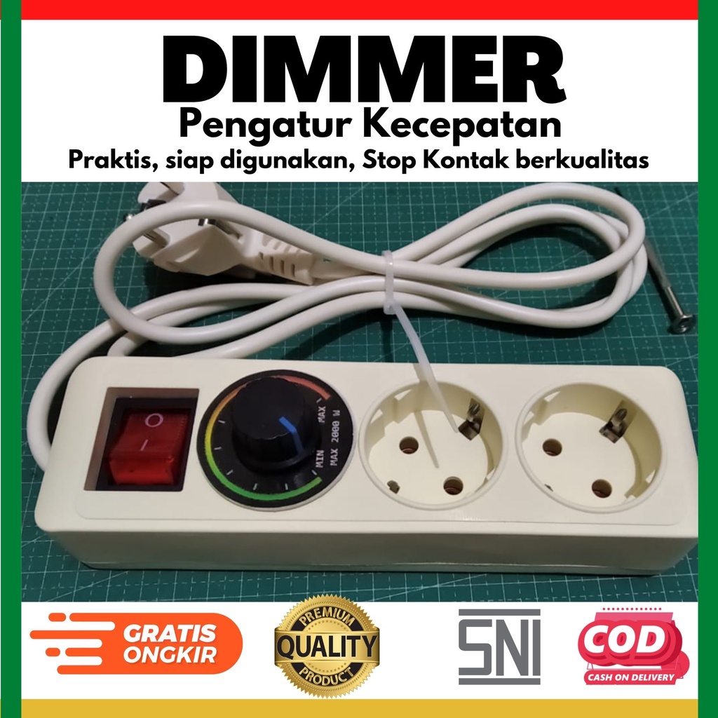 Jual STOP KONTAK DIMMER PENGATUR KECEPATAN RPM GERINDA Penurun