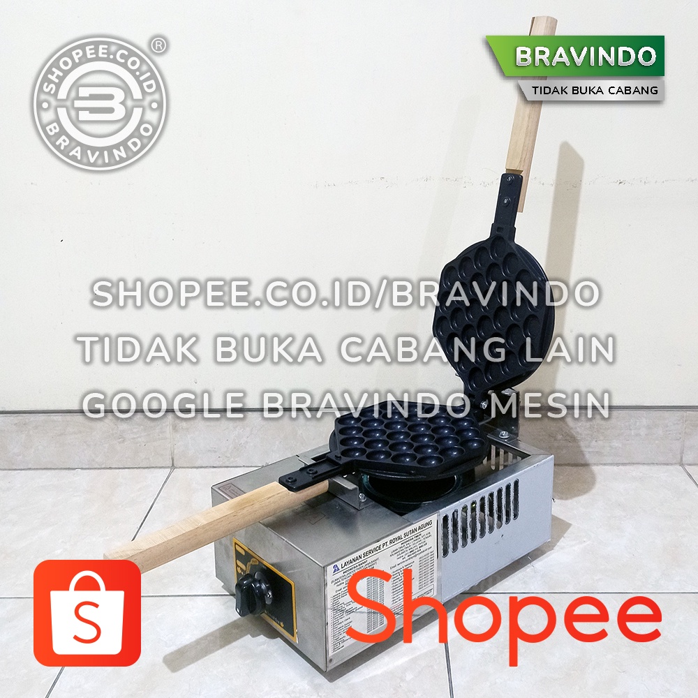 Jual Mesin Croffle Baker Egg Waffle Hongkong Maker Pembuat Wafel Gas