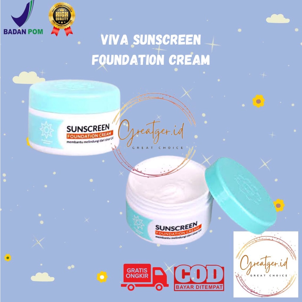 Jual Viva Sunscreen Cream Foundation Gr Bpom Shopee Indonesia