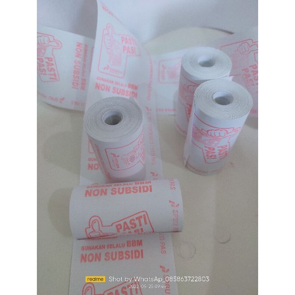 Jual Kertas Struk Kasir Thermal Logo Spbu Pasti Pas X Logo D