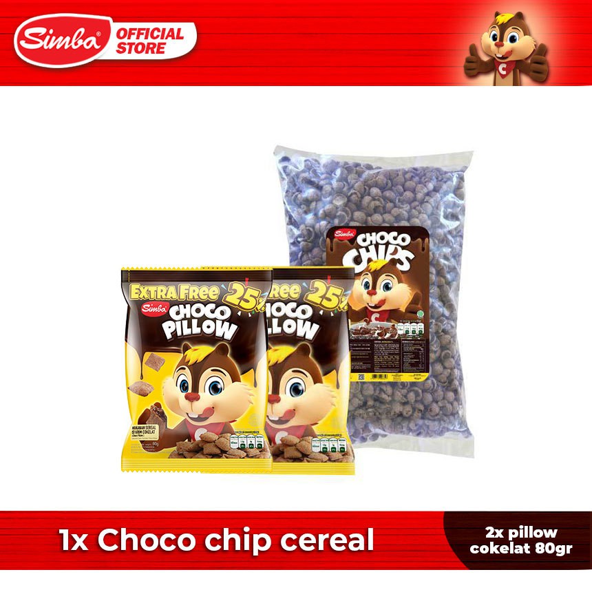 Cereal Simba Choco Chip Bag Kg Pillow Bag Gr Shopee