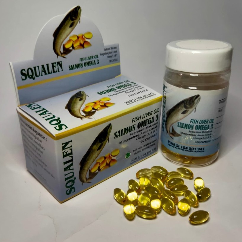 Jual Squalen Gold Plus Omega Squa Minyak Ikan Salmon Omega 3