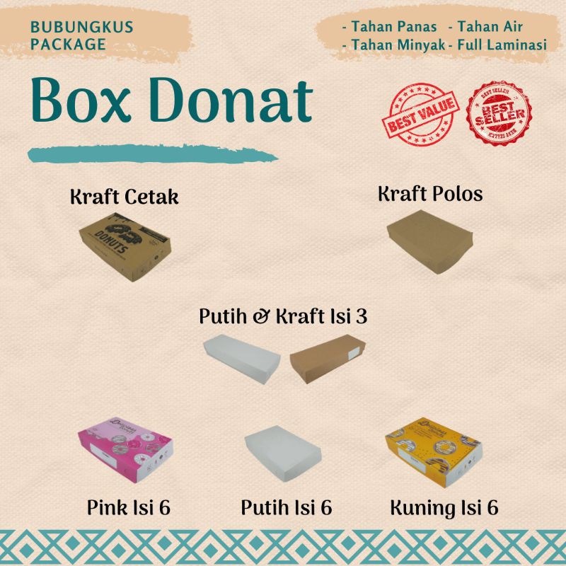 Jual Box Donat 1pcs Dus Donat Kotak Donat Kemasan Donat Box T