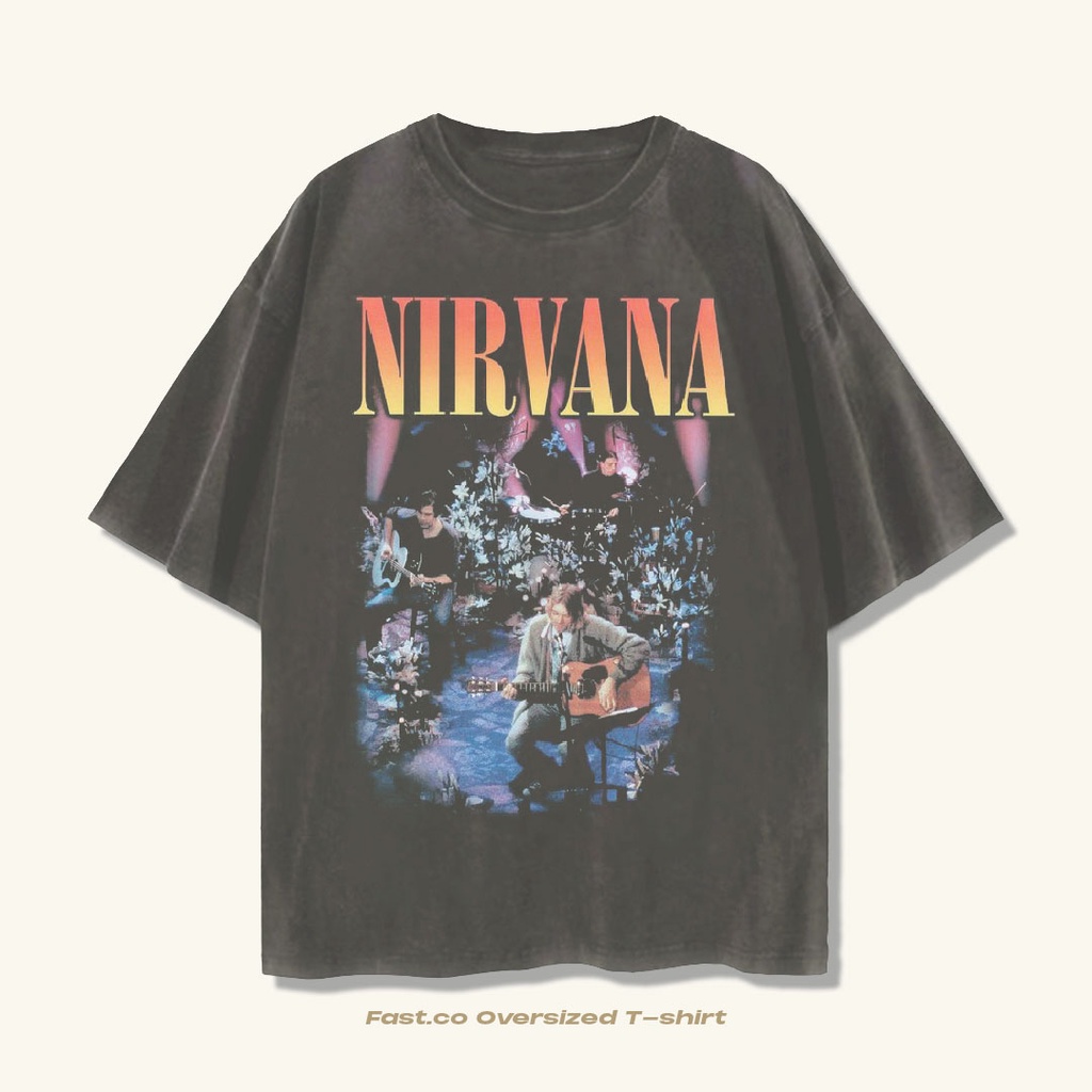 Jual Kaos Nirvana Oversize Available 2 Colours Unplugged In New York