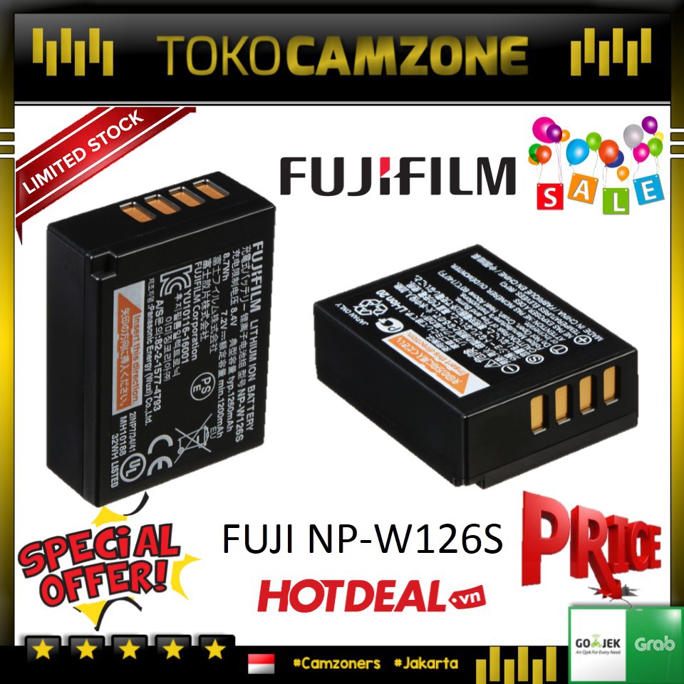 Jual FUJIFILM NP W126S Li Ion Battery Pack Shopee Indonesia