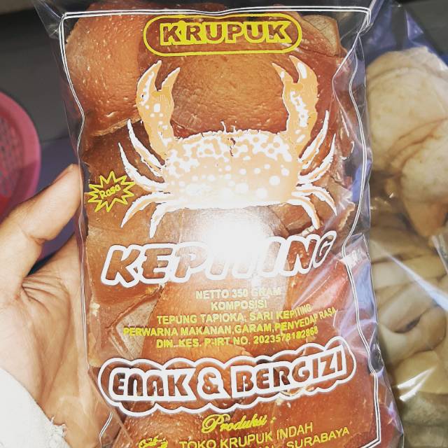 Jual Kerupuk Kepiting Mentah 350 Gr Shopee Indonesia