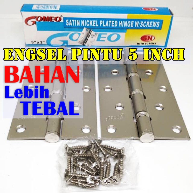 Jual Engsel Pintu Rumah Besar 5 Inch Merk Gomeo Engsel Khusus Pintu