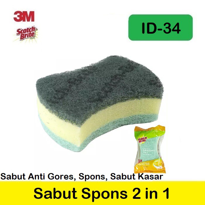 Jual Sabut Spons Hijau Cuci Piring In M Scotch Brite Id