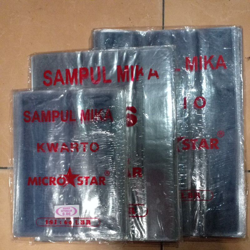 Jual Sampul Buku Plastik Mika Tebal Micro Star Isi Lembar Uk Kwarto