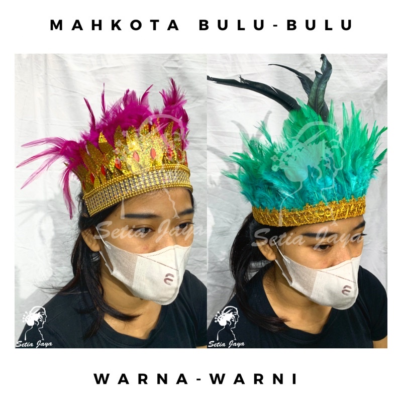 Jual Mahkota Bulu Bulu Topi Bulu Dayak Topi Tarian Karnaval Shopee