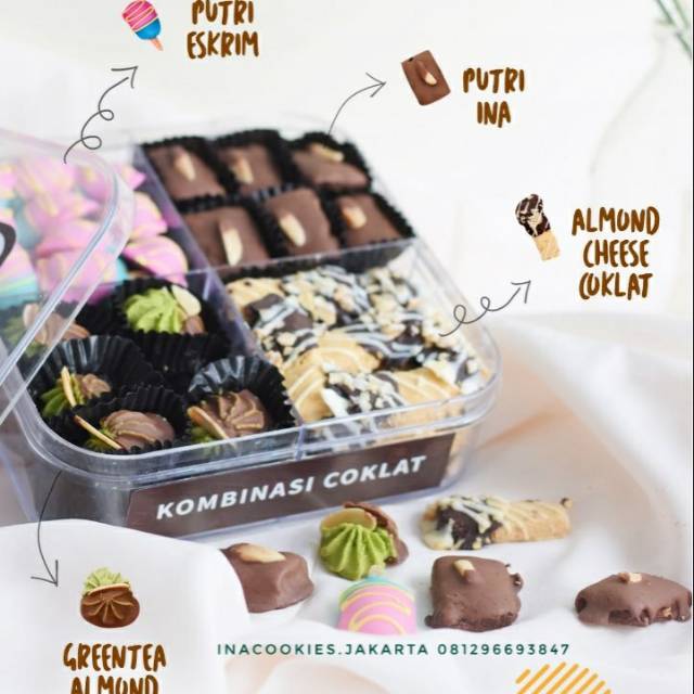 Jual Ina Cookies Kombinasi Coklat Hampers Kue Kering Terenak Kue Coklat