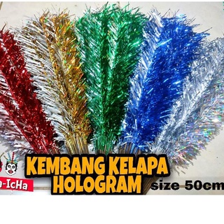 Jual KEMBANG KELAPA HOLOGRAM 50cm ONDEL ONDEL MURAH 1 IKAT 100batang