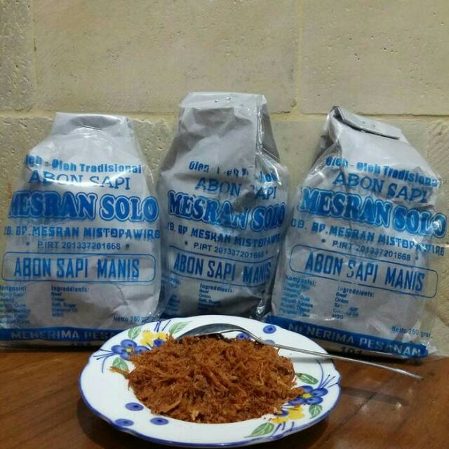 Jual Abon Sapi Manis Solo Mesran Oleh2 Khas Solo Shopee Indonesia