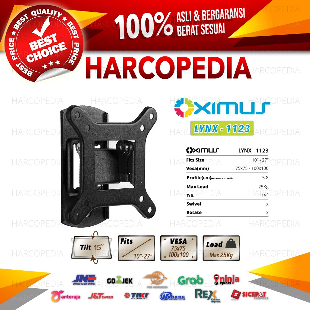 Jual Bracket Monitor Tilt Swivel Lcd Led Tv Oximus Lynx