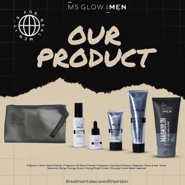 Jual PAKET WAJAH MS GLOW FOR MEN ORIGINAL Shopee Indonesia