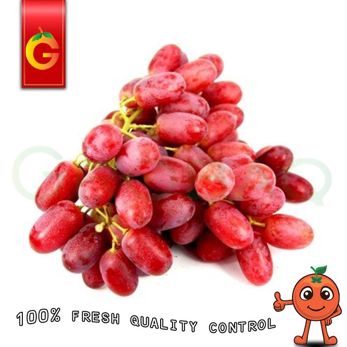 Jual Buah Anggur Merah Crimson Premium Tanpa Biji Seedless Gram