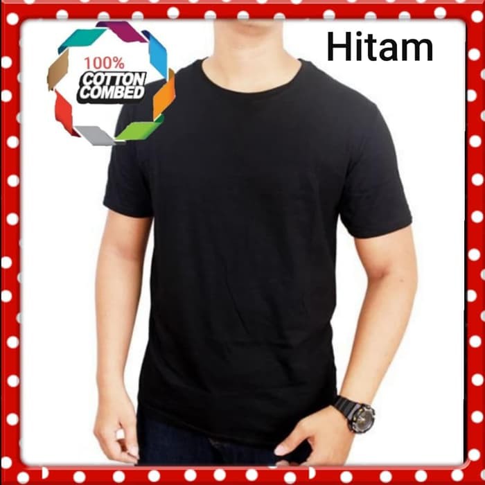 Jual Kaos Polos Combed S Hitam Kaos Polos Hitam Kaos Combed Polos