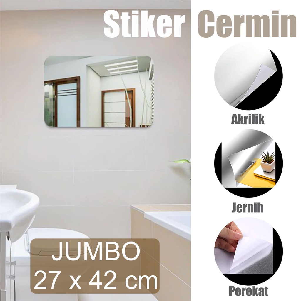 Jual Cermin Acrylic Dinding Stiker Akrilik Tempel Persegi D Wallpaper